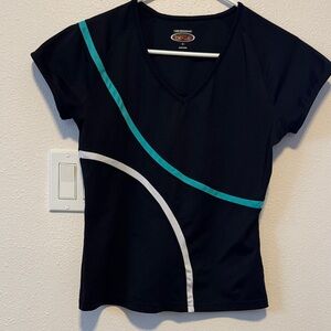 Bollé Women's Black Tennis Top with Teal and White Accents